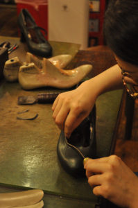 手作り靴教室・靴工房（東京）Tストラップパンプス